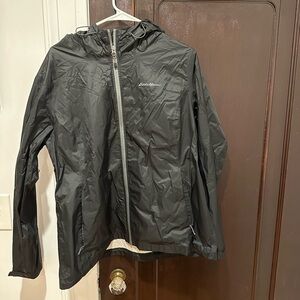 Black rain jacket